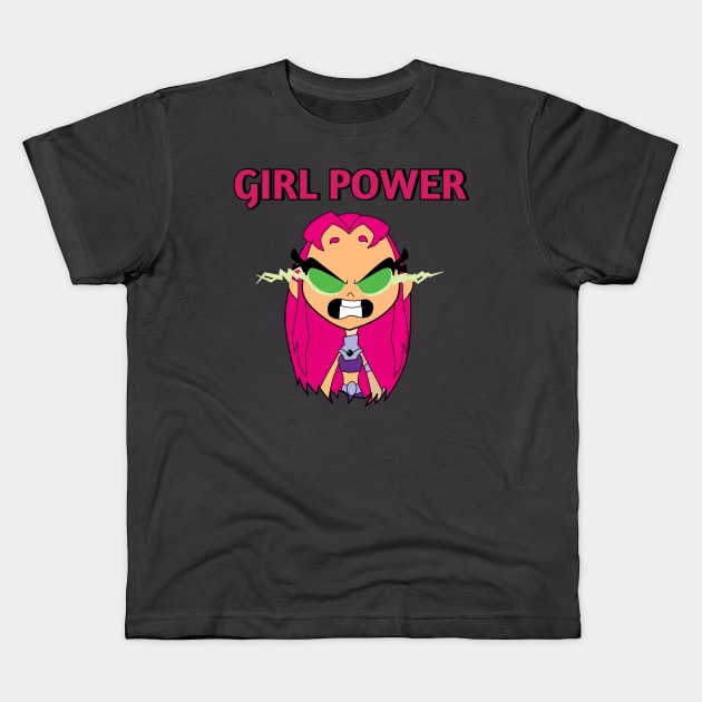 GIRL POWER Kids T-Shirt by Vectraphix